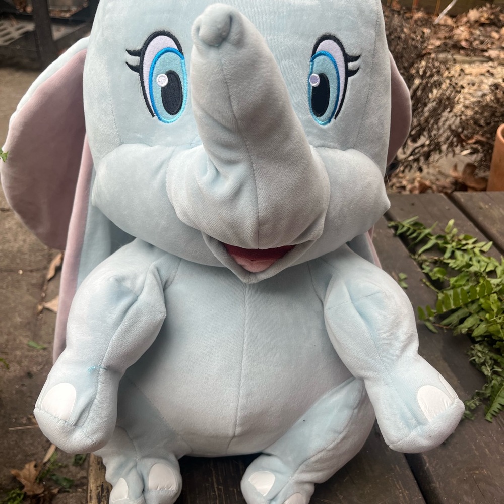 Disney Dumbo Plush Large Blue Elephant TY Beanie Baby Stuffed Animal - Picture 3 of 7